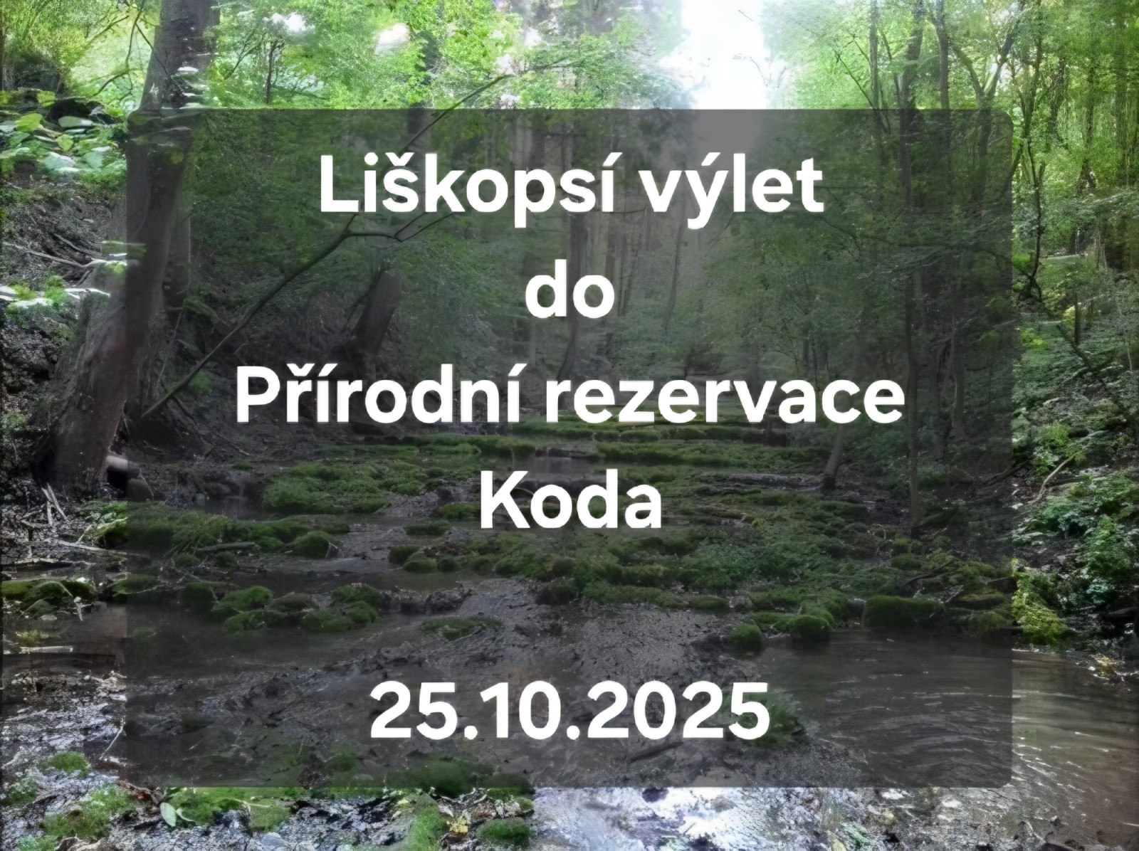 Liškopsí výlet do Přírodní rezervace Koda - 2025-10-25T08:10 - Přírodní rezervace Koda